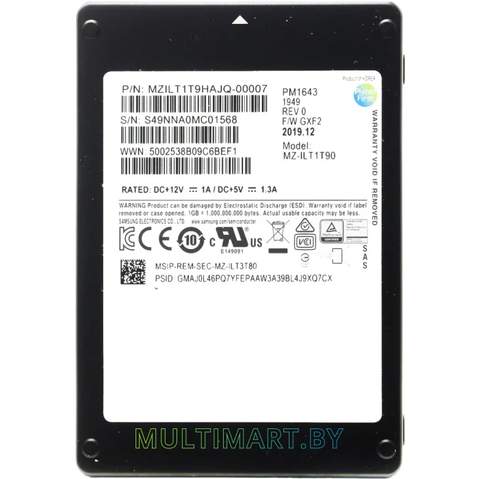 SSD диск Samsung PM1643 1.92TB (MZILT1T9HAJQ)
